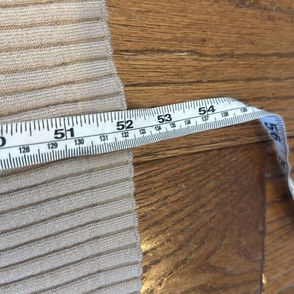 Splendid NWT cashblend tan ribbed long sleeve sweater dress large - Picture 10 of 13